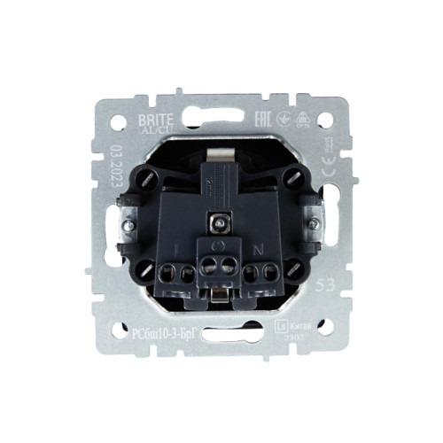 BRITE Роз. с з/к/ш с кр. 16А IP20 РСбш10-3-БрГ граф. IEK