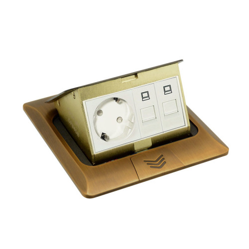 Donel Выдвижной блок 4 мод. античная латунь (с уст. набором)