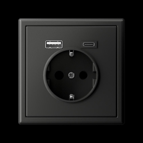 Розетка/ ARTGALLERY розетка 16А с 2 USB A+C, 5В/2,4А/3,0А, 2х5В/1,5А, механизм, базальт