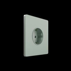 Розетка/ Розетка С/У с ЗК (250В, 16А, защит.шторки), Таежное утро , Systeme Infinity