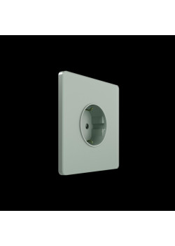 Розетка/ Розетка С/У с ЗК (250В, 16А, защит.шторки), Таежное утро , Systeme Infinity