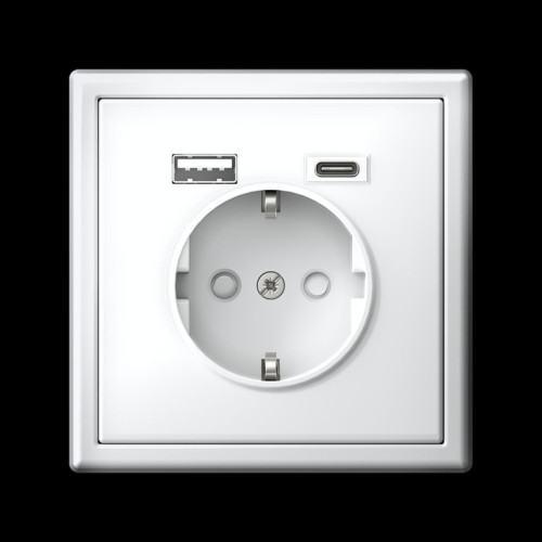 розетка/ ARTGALLERY розетка 16А с 2 USB A+C, 5В/2,4А/3,0А, 2х5В/1,5А, механизм, белый