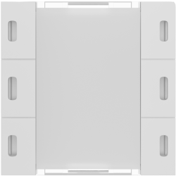 Donel Сенсорный кнопочный модуль KNX, 3 группы, 55 мм, встроенный датчик температуры, функции KNX: переключение, диммер, RGB и RGBW, шторы, сцена, отправка значения, сдвиговый регистр, множественная операция, режим задержки; 8 групповых событий, 8 логичес
