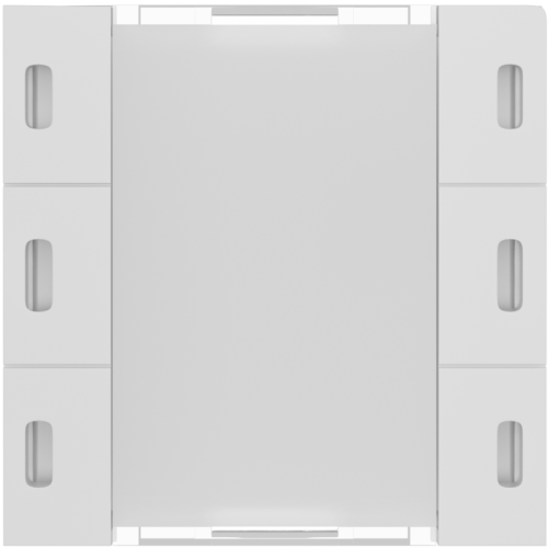 Donel Сенсорный кнопочный модуль KNX, 3 группы, 55 мм, встроенный датчик температуры, функции KNX: переключение, диммер, RGB и RGBW, шторы, сцена, отправка значения, сдвиговый регистр, множественная операция, режим задержки; 8 групповых событий, 8 логичес