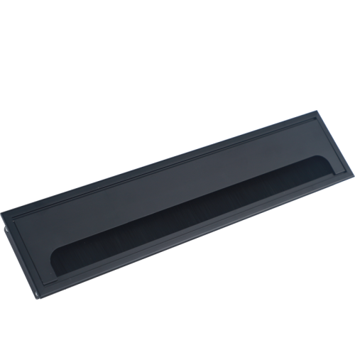 Donel Кабельный громмет (лючок) в стол, 350*80мм, цвет: черный