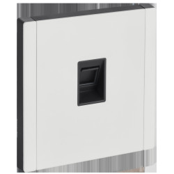 FORTE&PIANO Розетка компьютерная RJ-45 кат.5E FP232M металл белый