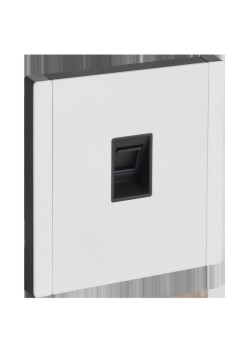 FORTE&PIANO Розетка компьютерная RJ-45 кат.5E FP232M металл белый
