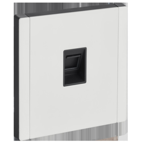 FORTE&PIANO Розетка компьютерная RJ-45 кат.5E FP232M металл белый