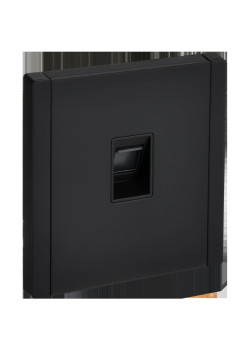 FORTE&PIANO Розетка компьютерная RJ-45 кат.5E FP132M металл черный