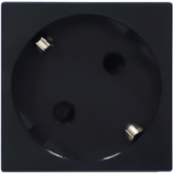 Donel Розетка 2К+З нем.ст., 45 гр., с з/ш, черн. (45х45мм), серия (тип) DF6