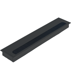Donel Кабельный громмет (лючок) в стол, 400*80мм, цвет: черный