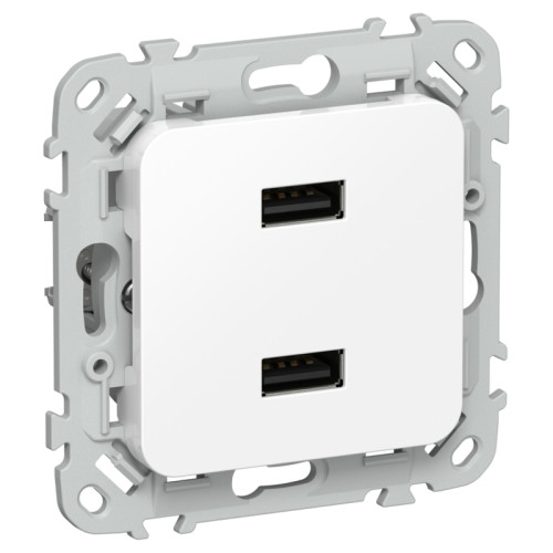 Розетка/ FLITE Розетка USB A+A 3,1А РЮ-2-ФлБ белый