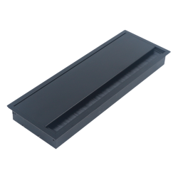 Donel Кабельный громмет (лючок) в стол, 286*101мм, цвет: черный