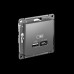 Розетка/ ATLASDESIGN USB розетка A + тип-C 45W высокоскор.заряд. QC, PD, механизм, СТАЛЬ Розетка/ ATLASDESIGN USB розетка A + тип-C 45W высокоскор.заряд. QC, PD, механизм, СТАЛЬ