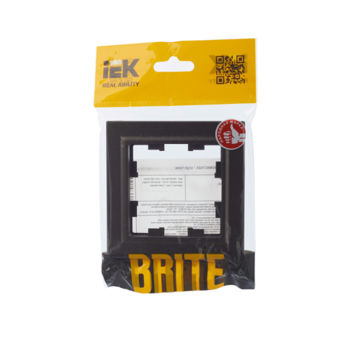 BRITE Рамка 1-мест. РУ-1-БрТБ бр. IEK