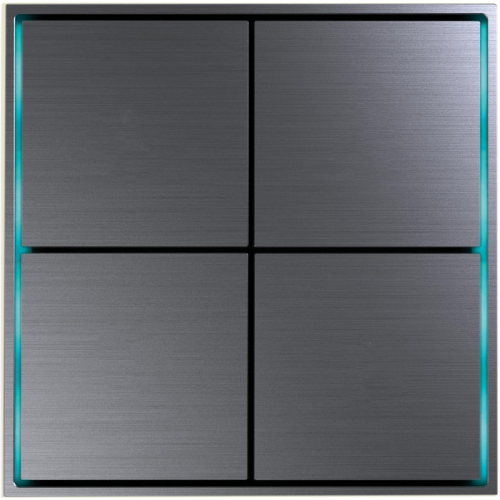 Donel Сенсорный кнопочный модуль KNX, 4/8 группы, космический серый. Серия устройств: DKNX