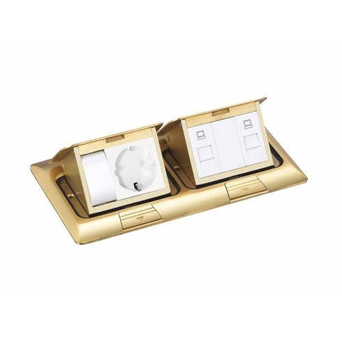 Donel Выдвижной блок 6 (3+3) мод. латунь (с уст. набором)