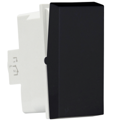 Donel Переключатель 10А, 1 мод., черн. (22.5х45мм), серия (тип) DA