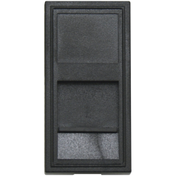 Donel Розетка DEC RJ45 UTP кат.6a, 1мод., черн. матовая (22.5х45мм)