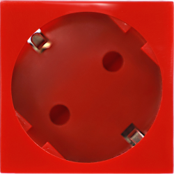 Donel Розетка 2К+З нем.ст., 45 гр., с з/ш, крас. (45х45мм), серия (тип) DF6