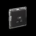 Розетка/ ATLASDESIGN USB розетка тип-C 65W высокоскор.заряд. QC, PD, механизм, карбон