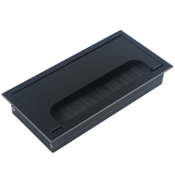 Donel Кабельный громмет (лючок) в стол, 160*80мм, цвет: черный