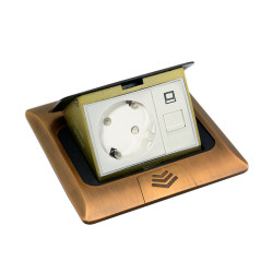 Donel Выдвижной блок 3 мод. античная латунь (с уст. набором)