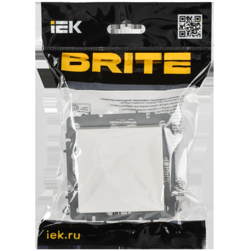 BRITE Выключатель 1-клавишный 10А безвинтовое крепление ВС11-1-0-БрБ белый