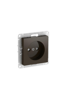 Розетка без заземления шторками/ ATLASDESIGN розетка без заземления со шторками, 16А, быстрозажимные клеммы, мокко