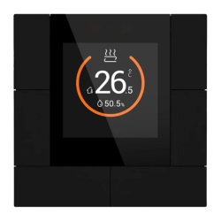Donel Многофункциональный термостат KNX, 55 мм цв. ЖК-экран , 2 интерфейса, Цвет: чёрный, Cерия DKNX