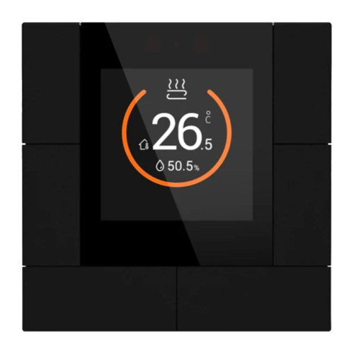 Donel Многофункциональный термостат KNX, 55 мм цв. ЖК-экран , 2 интерфейса, Цвет: чёрный, Cерия DKNX