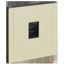 FORTE&PIANO Розетка компьютерная RJ-45 кат.5E FP832M металл слоновая кость