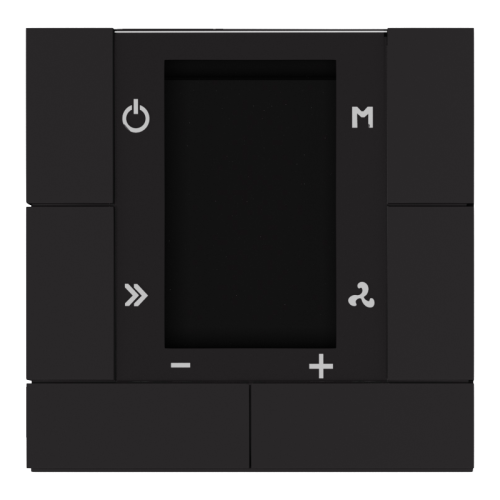 Donel Многофункциональный термостат KNX, 55 мм ЖК-экран, 2 интерфейса, Цвет: серый, Cерия DKNX