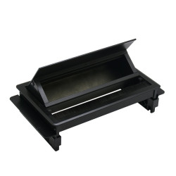 Donel Настольный встраиваемый розеточный блок 8 мод. (4 мод. 45х45), черный