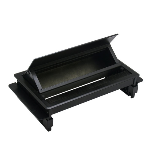 Donel Настольный встраиваемый розеточный блок 8 мод. (4 мод. 45х45), черный