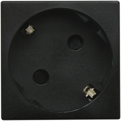 Donel Розетка 2К+З нем.ст., 45 гр., с з/ш, черн. матовая (45х45мм), серия (тип) DF6