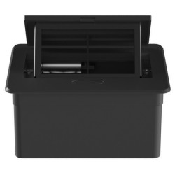 Donel Настольный встраиваемый выдвижной розеточный блок 4 мод. (2 мод. 45х45), черный