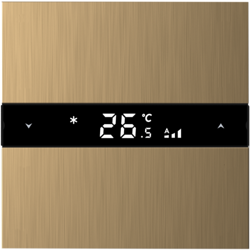 Donel Многофункциональный термостат KNX, матовое золото. Серия устройств: DKNX