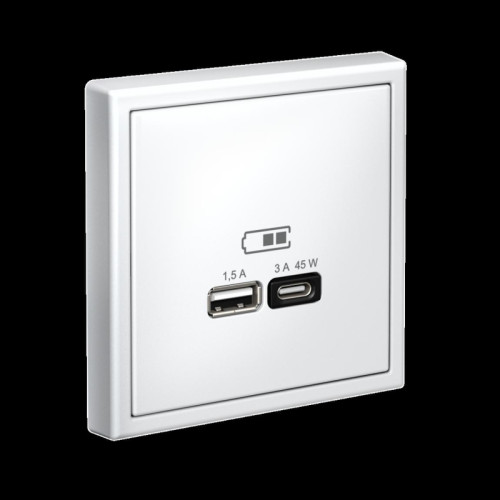 USB розетка/ ARTGALLERY USB розетка A + тип-C 45Вт высокоскор.заряд. QC, PD, механизм, лотос USB розетка/ ARTGALLERY USB розетка A + тип-C 45Вт высокоскор.заряд. QC, PD, механизм, лотос