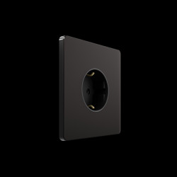 Розетка/ Розетка С/У с ЗК (250В, 16А, защит.шторки), Полярная ночь , Systeme Infinity