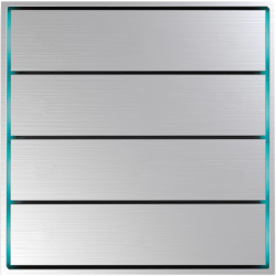 Donel Сенсорный кнопочный модуль KNX, 4 группы, глянцевое серебро. Серия устройств: DKNX