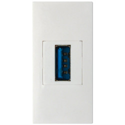 Donel Розетка информационная USB для передачи данных, 1мод., бел. (22.5х45мм), USB3.0, серия (тип) DEC