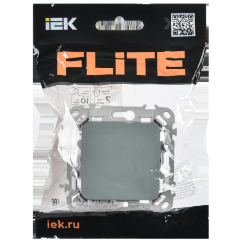 FLITE Выключатель 1-клавишный 10А ВС11-1-0-ФлС серый