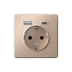 Розетка/ ARTGALLERY розетка 16А с 2 USB A+C, 5В/2,4А/3,0А, 2х5В/1,5А, механизм, песочный