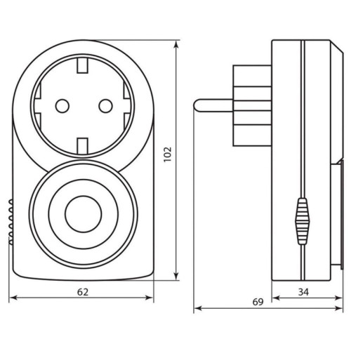 Розетка таймером/ Розетка с таймером (суточная) механическая 3500W/16А 230V Feron