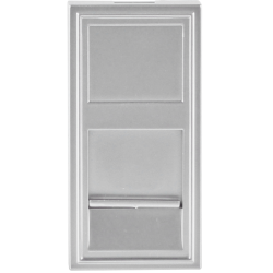 Donel Розетка DEC RJ45 UTP кат.5e, 1мод., алюм. матовая (22.5х45мм)