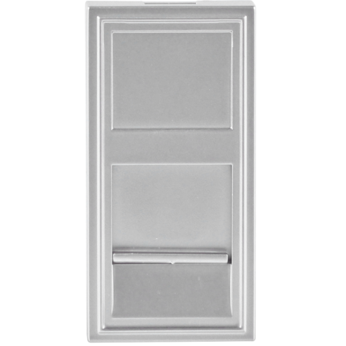 Donel Розетка DEC RJ45 UTP кат.5e, 1мод., алюм. матовая (22.5х45мм)