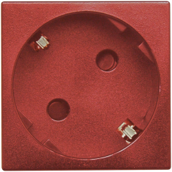 Donel Розетка 2К+З нем.ст., 45 гр., с з/ш, крас. матовая (45х45мм), серия (тип) DF6