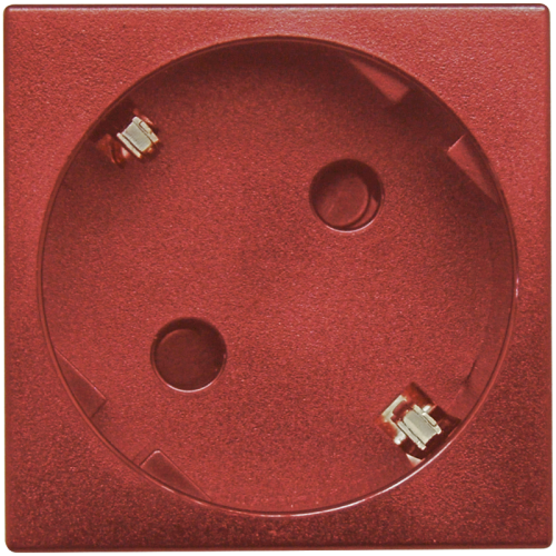 Donel Розетка 2К+З нем.ст., 45 гр., с з/ш, крас. матовая (45х45мм), серия (тип) DF6