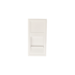 Donel Розетка DEC RJ45 UTP кат.6a, 1мод., бел. (22.5х45мм)